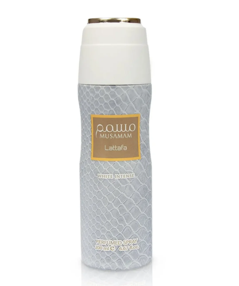 Musamam white Intense 200ml Body Sprays by Lattafa (Pack of 12)