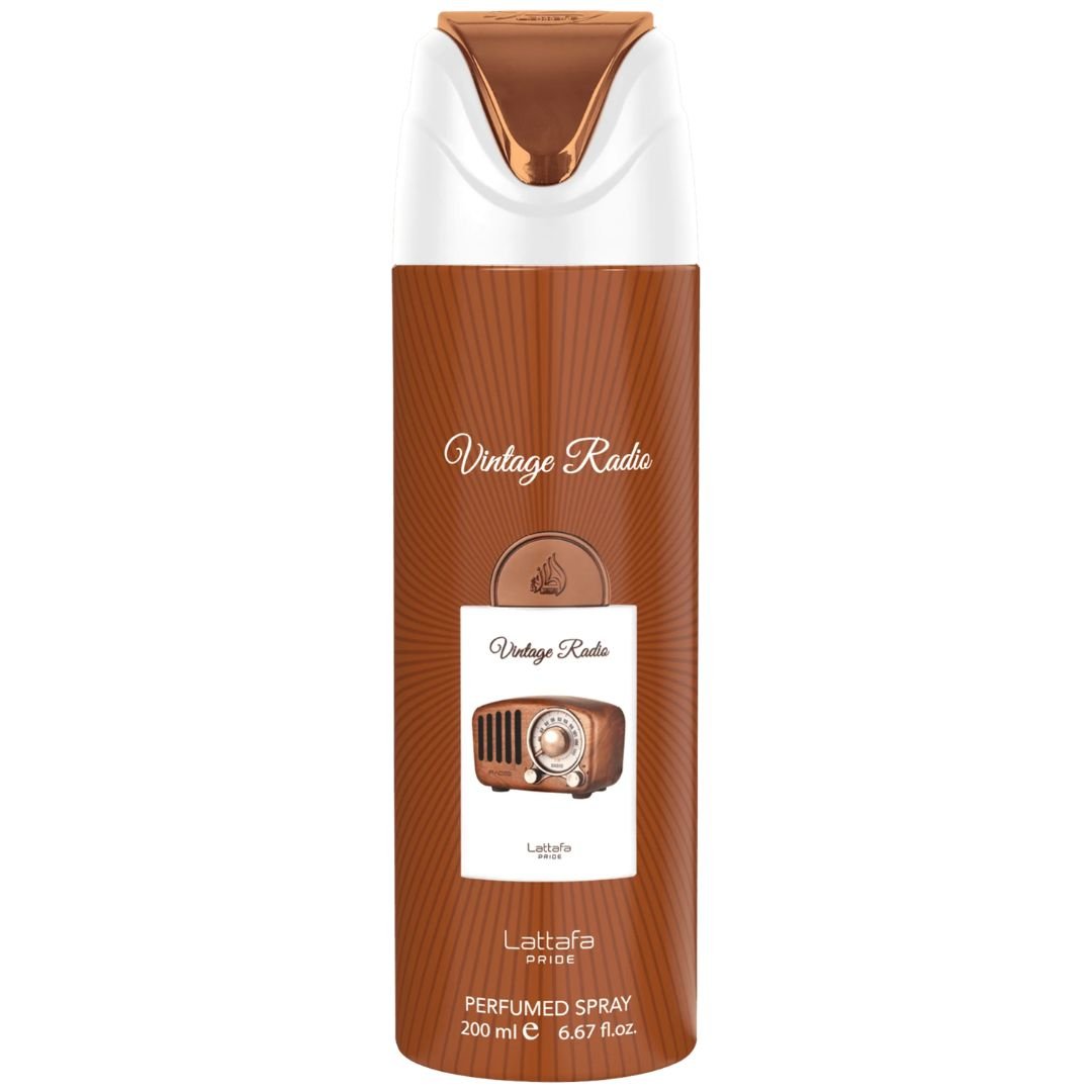 Vintage Radio 200ml Body Sprays by Lattafa Pride (Pack of 12)