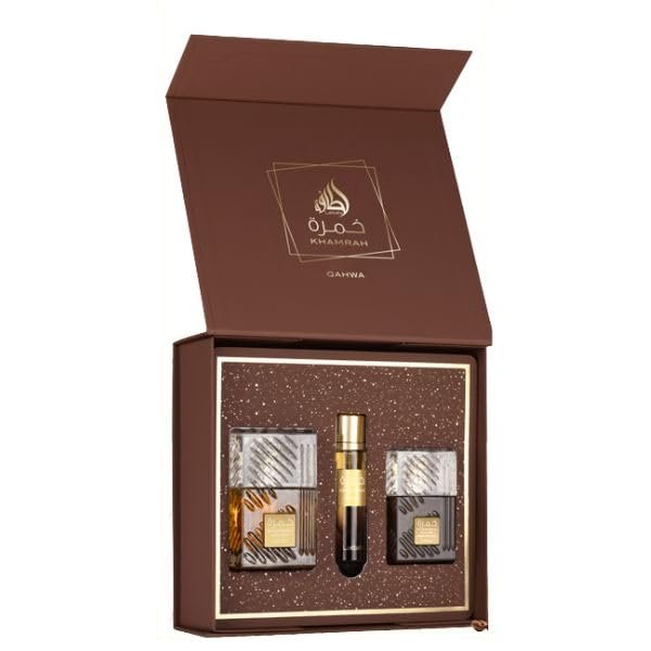 3P GiftSet Khamrah Qahwa by Lattafa