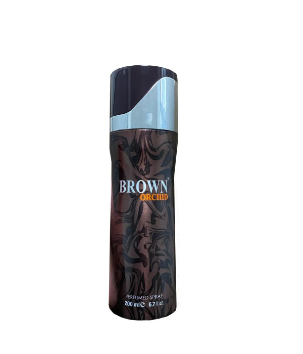 Pack of 6- DEO Brown orchid 200ml Deodorant by Fragrance World